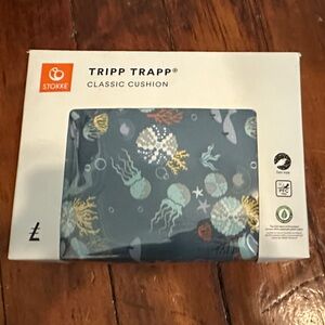 Stokke Tripp Trapp Classic Cushion - Teal Ocean Print